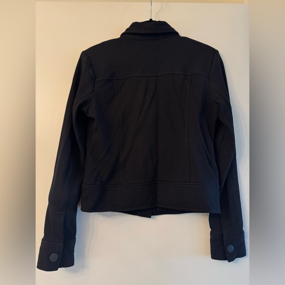CAbi Women's Ava Ponte Black Long Sleeve Collared Pockets Jacket - Sz XS - Picture 2 of 4